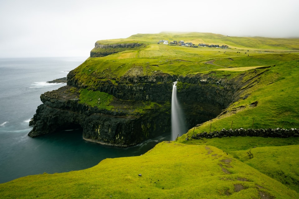 Faroe Islands photo: 1 mullafossur falls 1 large